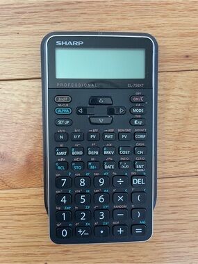 Sharp EL-738XT Professional Financial Calculator - Black